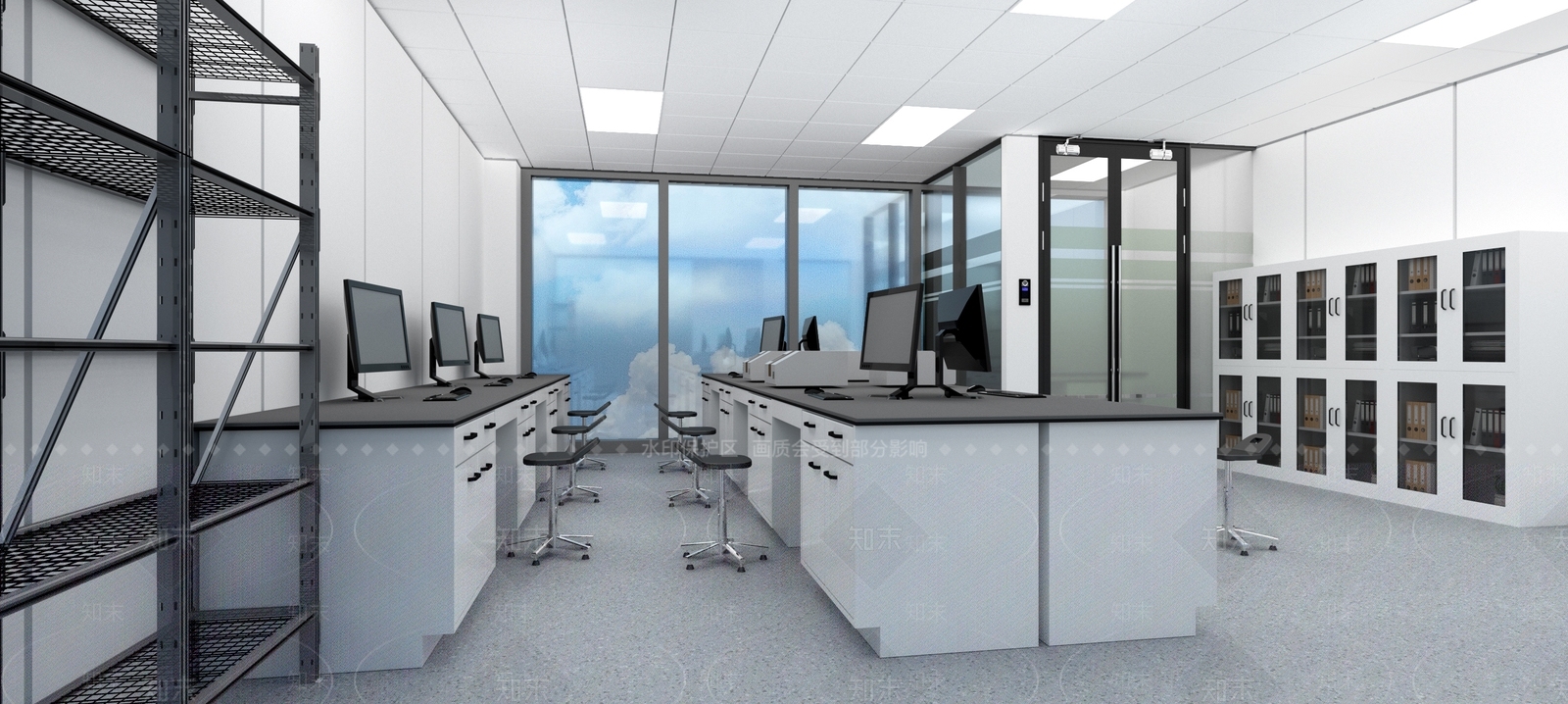 现代医疗化学生物天平实验室SU模型下载【ID:1125528962】