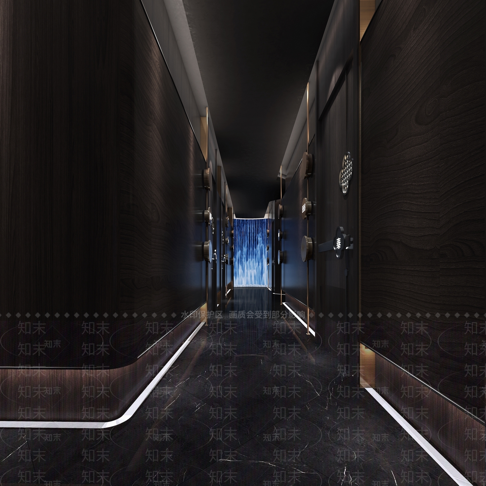 现代足浴SAP会所过道3D模型下载【ID:1125532743】