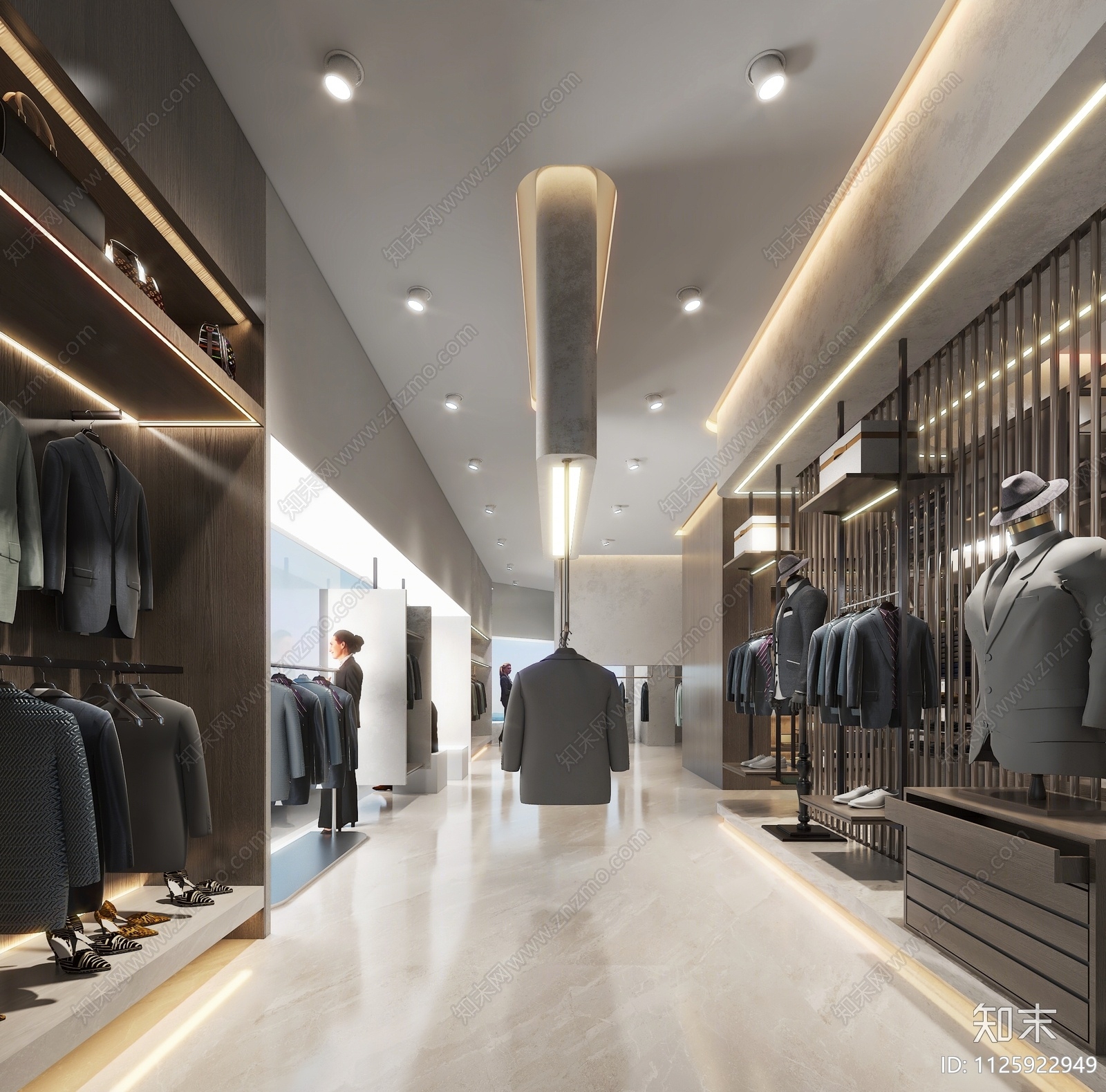 现代西服店3D模型下载【ID:1125922949】