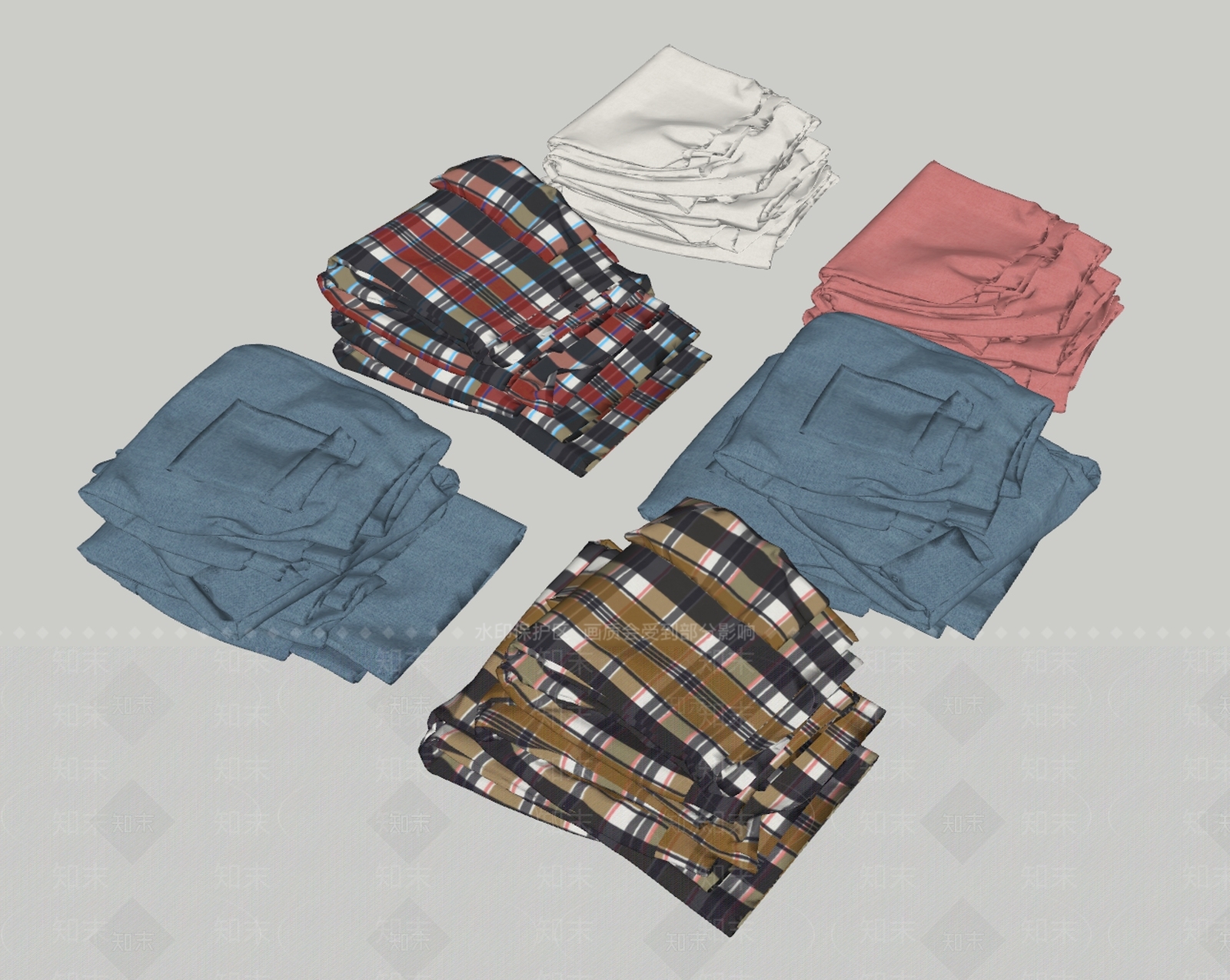 现代服装SU模型下载【ID:1125539153】