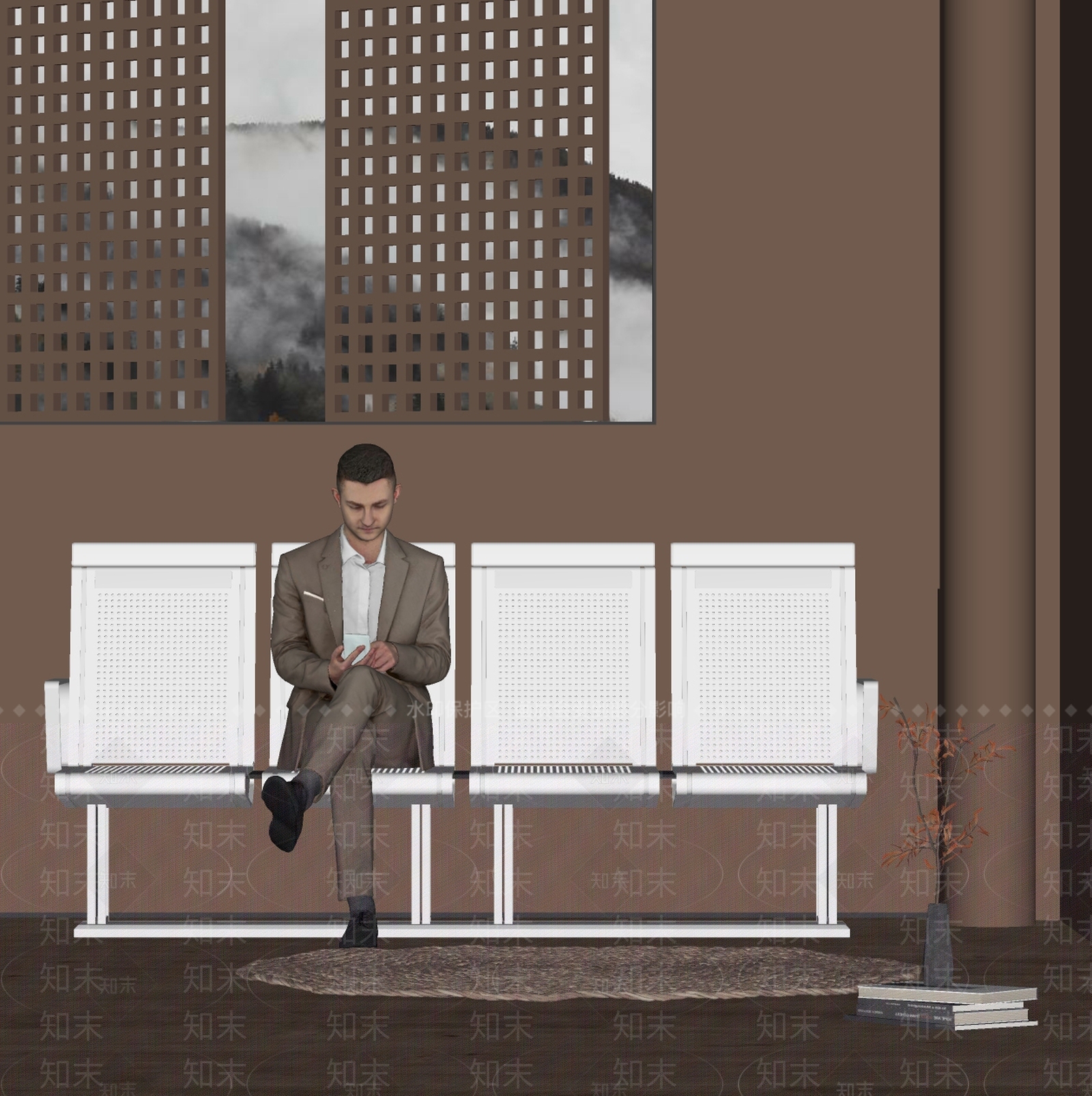 现代长椅SU模型下载【ID:1125542380】