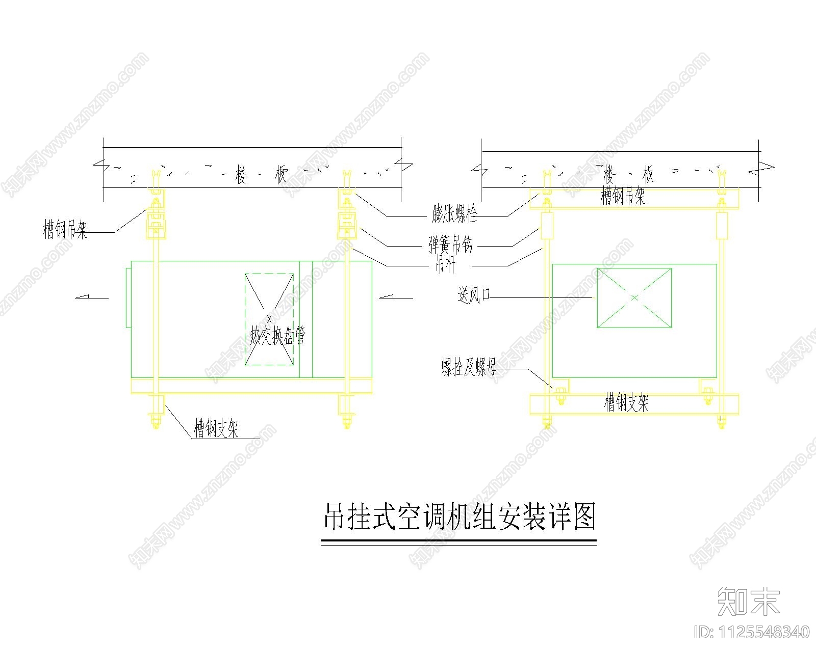 通风及空调设备安装大样图cad施工图下载【ID:1125548340】