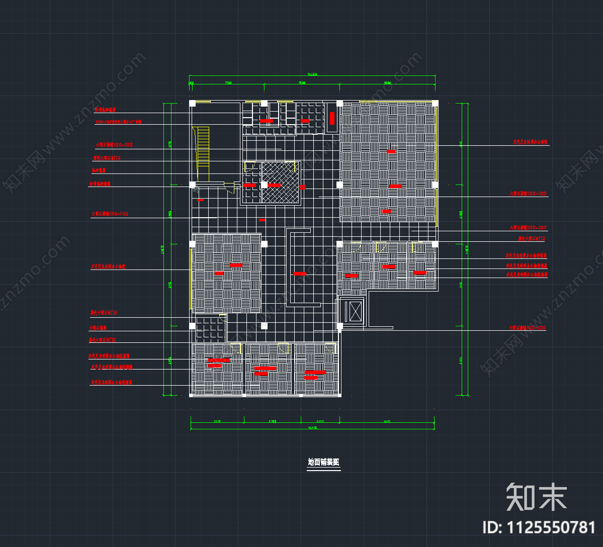 现代简约办公空间cad施工图下载【ID:1125550781】