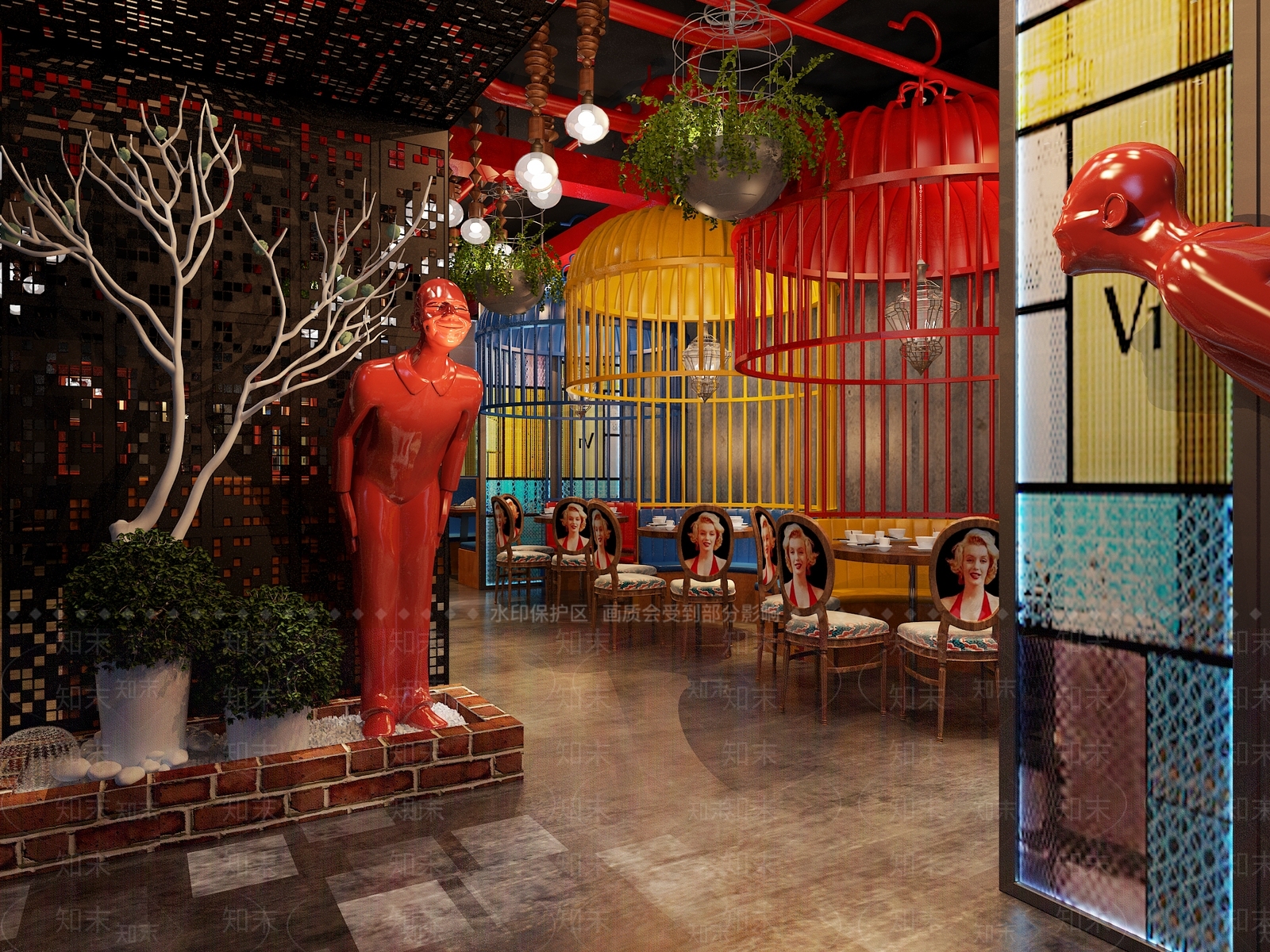 工业风烧烤店3D模型下载【ID:1125551168】