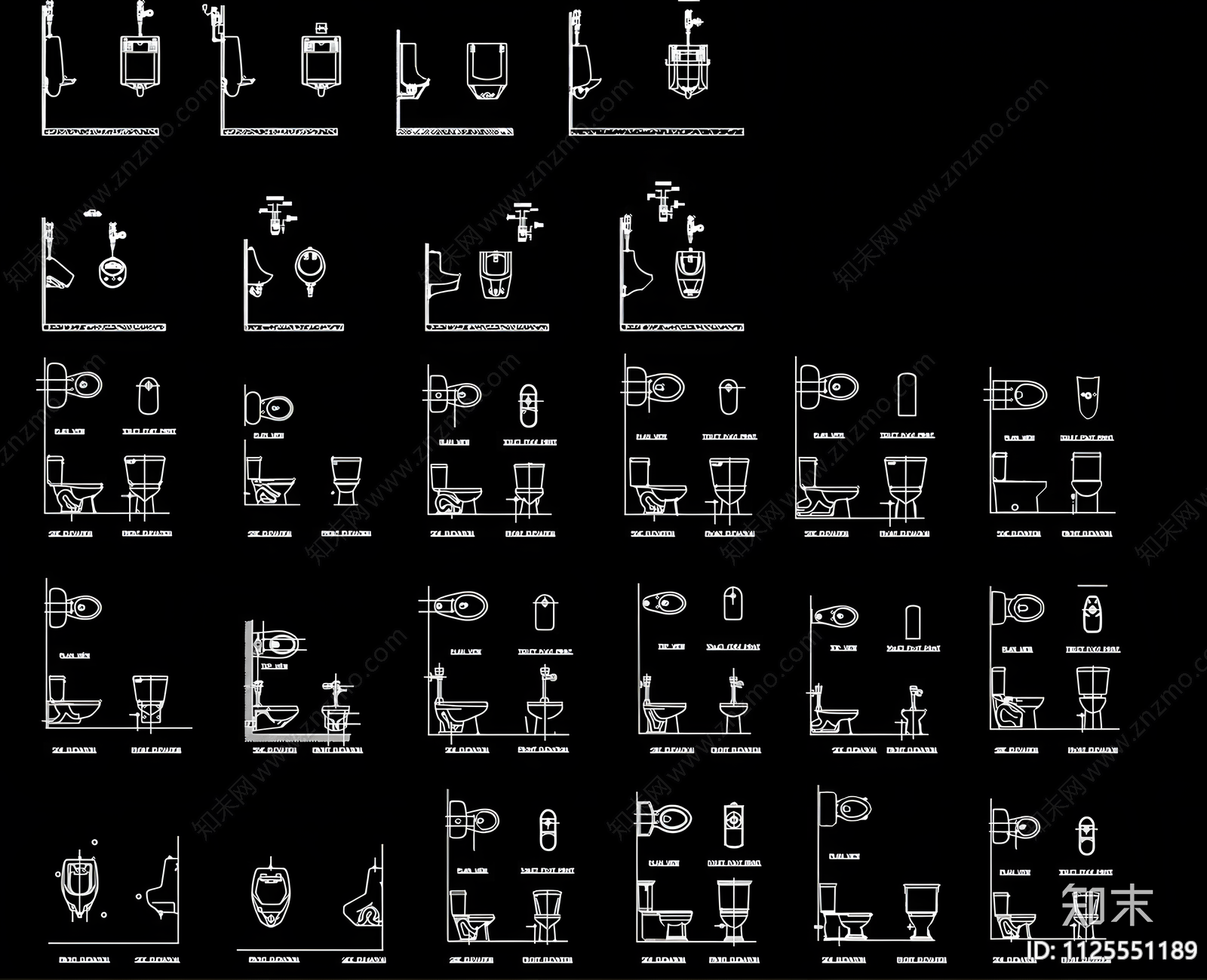 坐便器施工图下载【ID:1125551189】