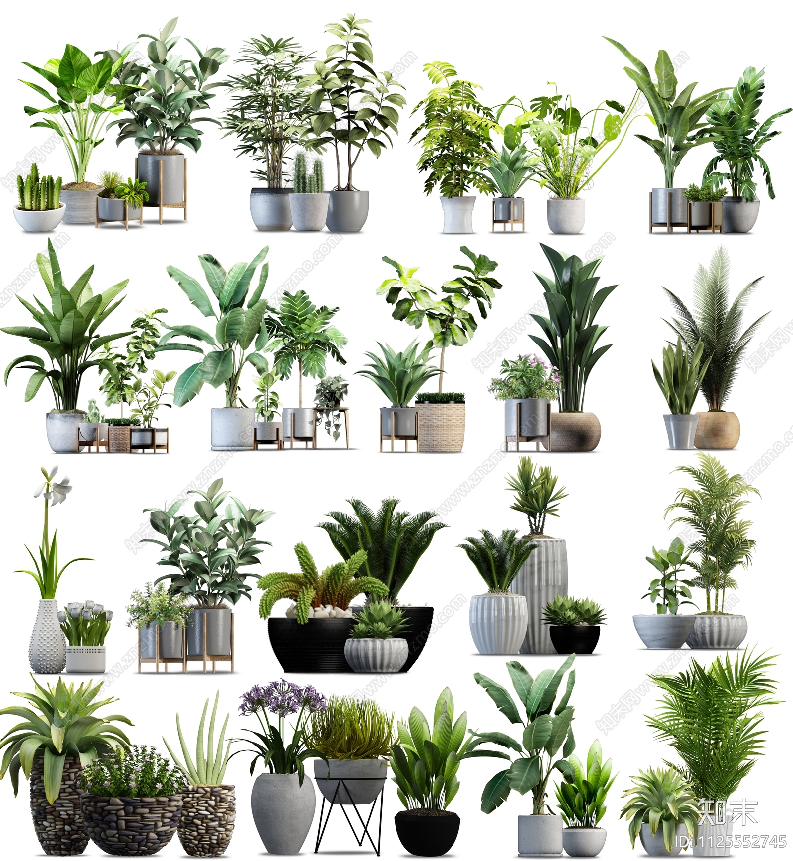 室内盆栽植物花盆组合PSD免抠下载【ID:1125552745】undefined