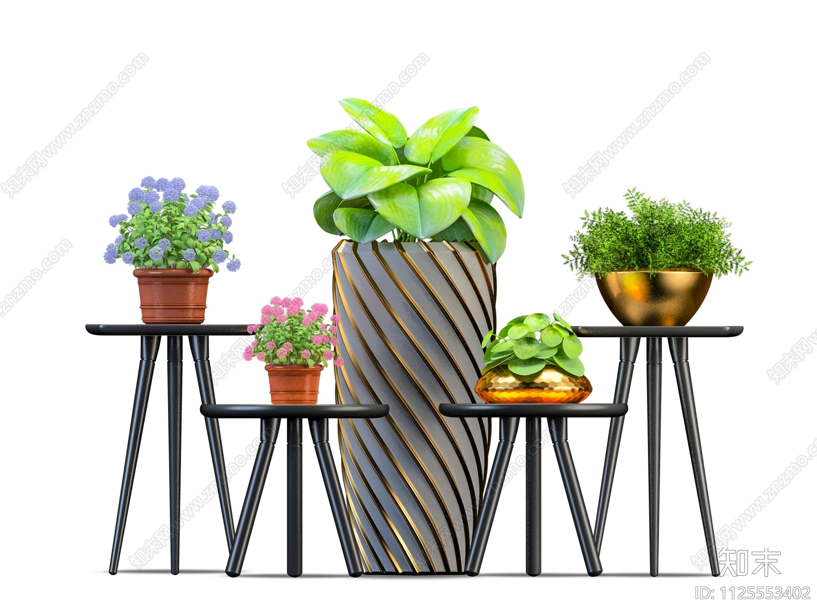 室内绿植盆栽植物组合PSD免抠贴图下载【ID:1125553402】_【知末网贴图库】