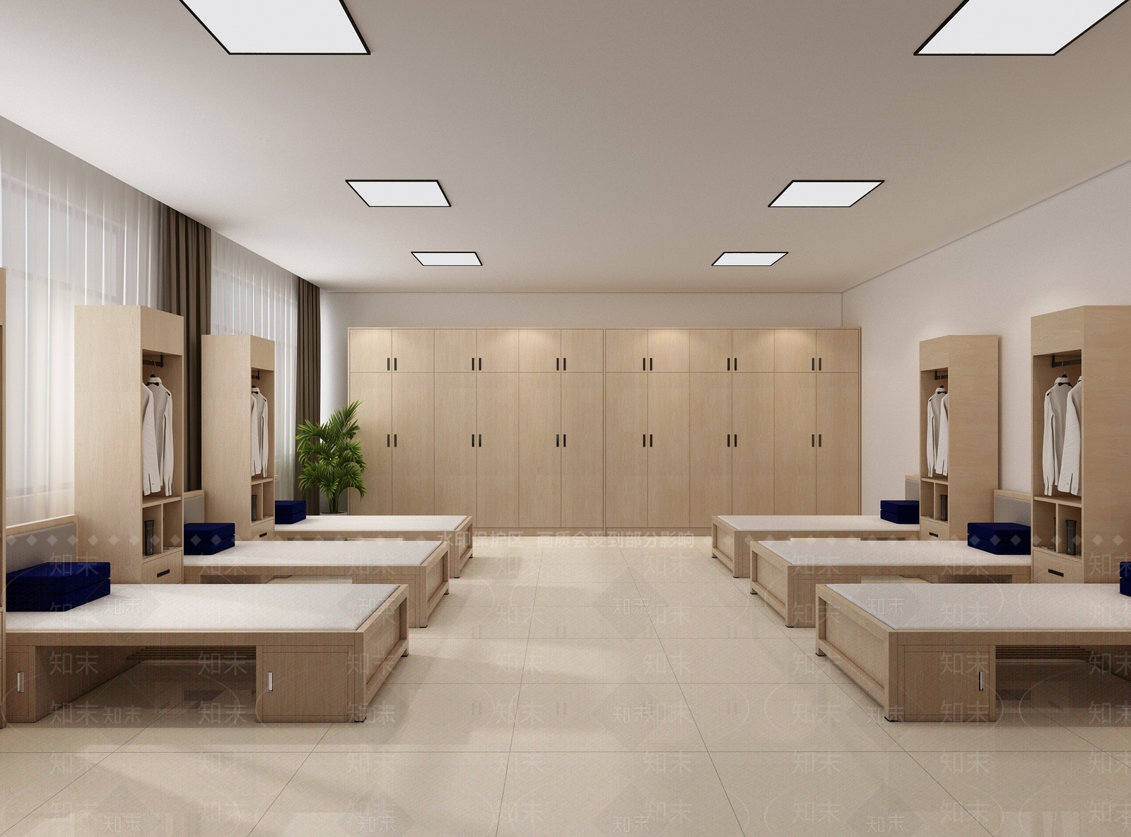 现代部队宿舍3D模型下载【ID:1125555688】