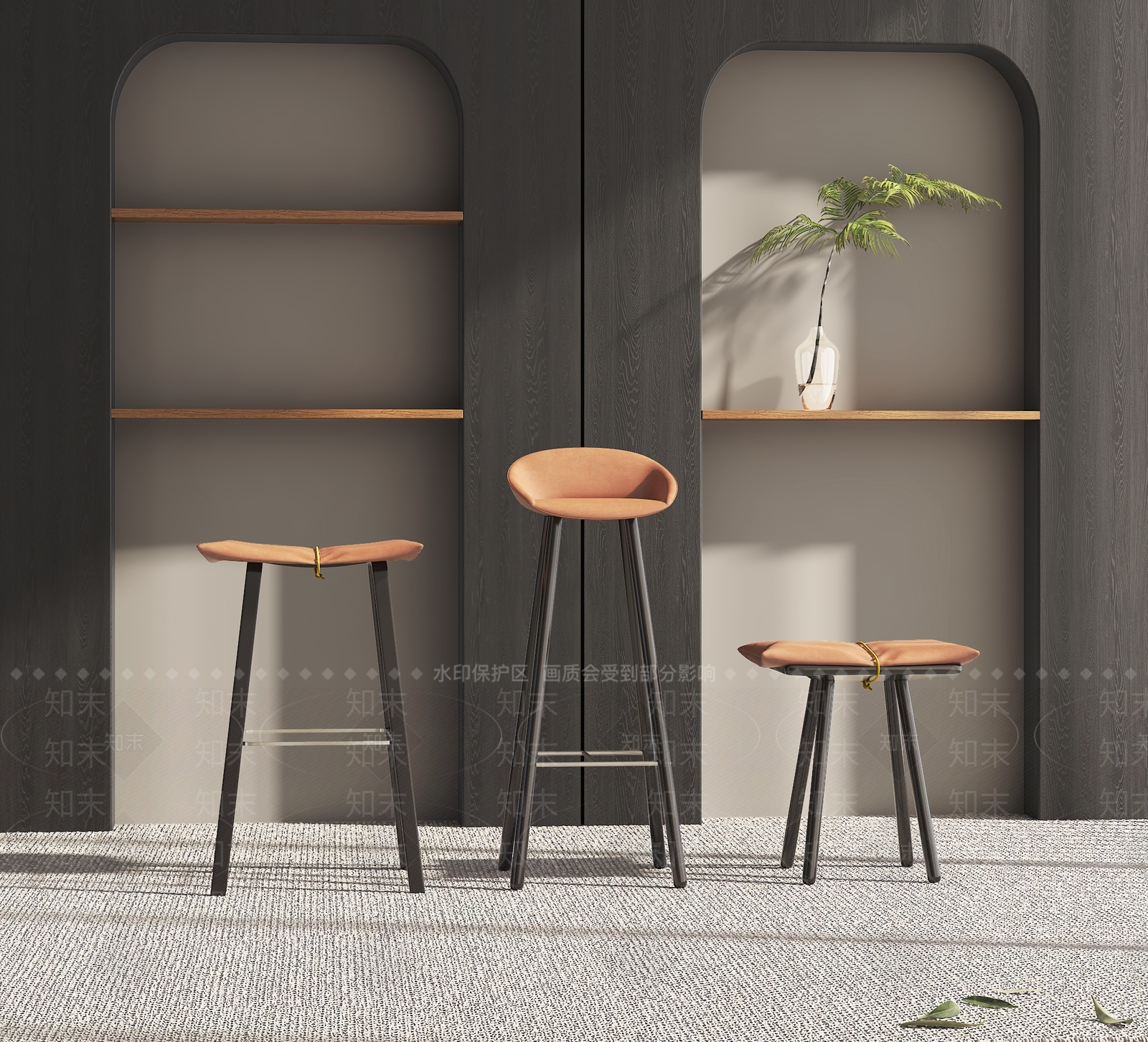 现代吧凳3D模型下载【ID:1125560530】