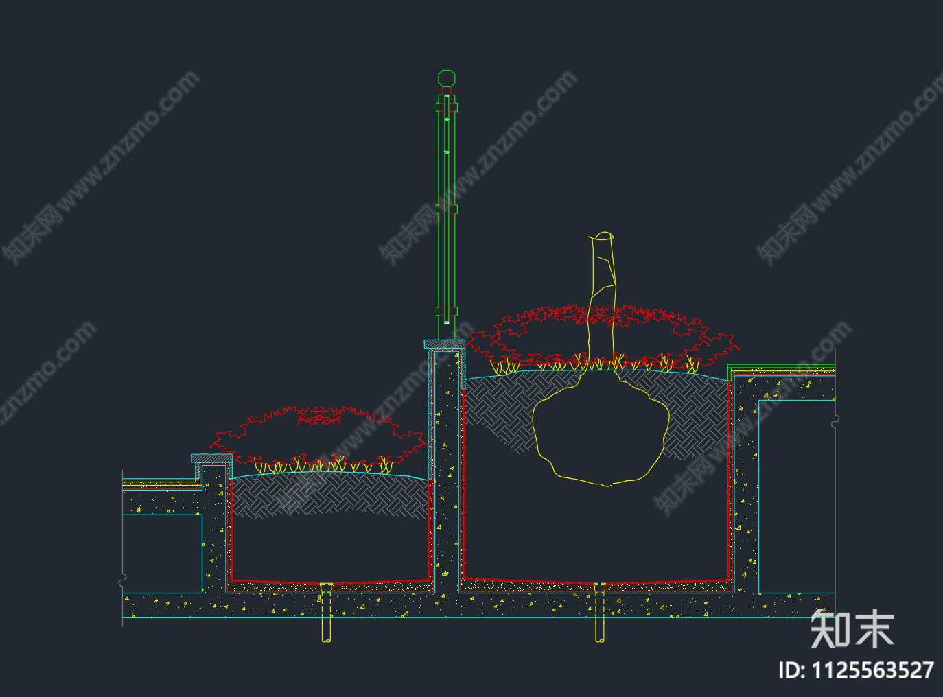 围墙栏杆cad施工图下载【ID:1125563527】