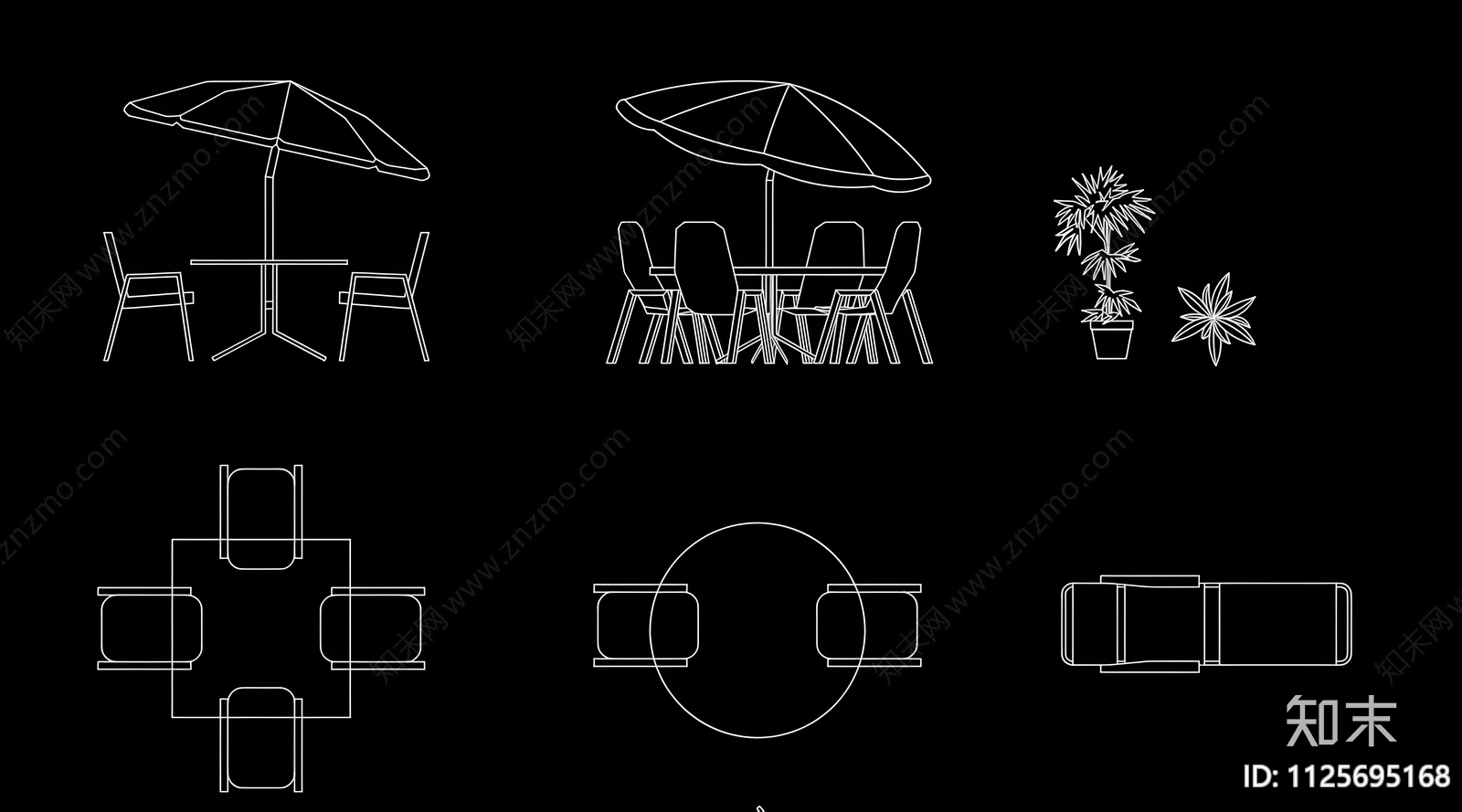 现代户外椅子CAD图库施工图下载【ID:1125695168】