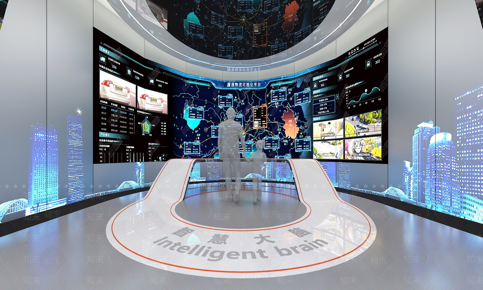 现代城市产业规划展厅3D模型下载【ID:1125566627】