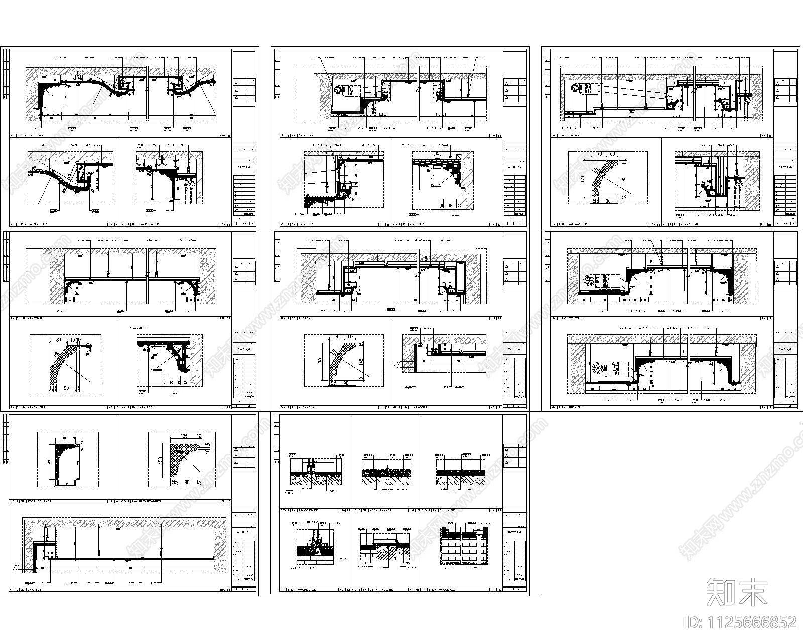 360平方大平层cad施工图下载【ID:1125666852】