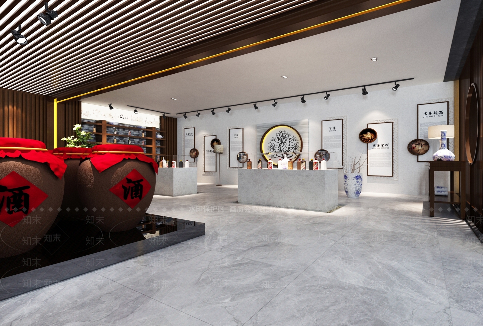 新中式烟酒店3D模型下载【ID:1125571477】