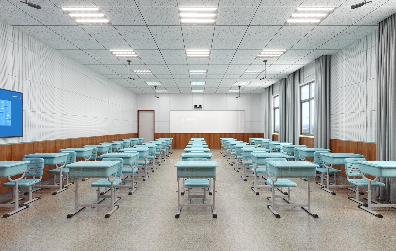 现代小学教室3D模型下载【ID:1125577813】_知末3d模型网