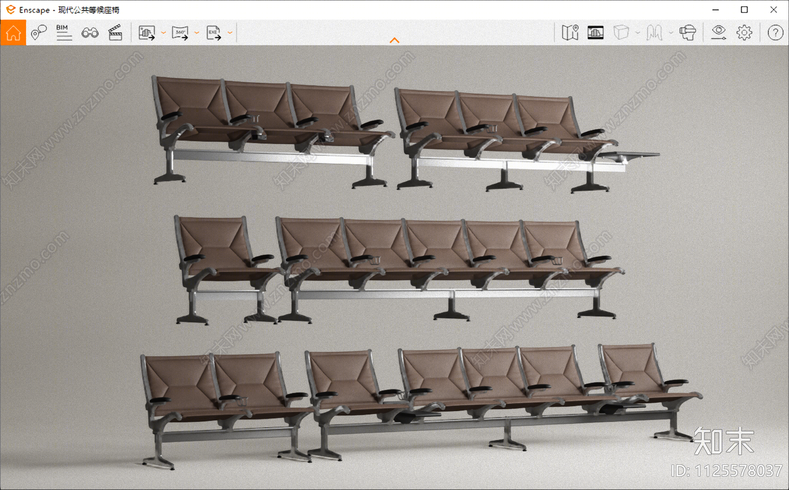 现代公共等候座椅SU模型下载【ID:1125578037】