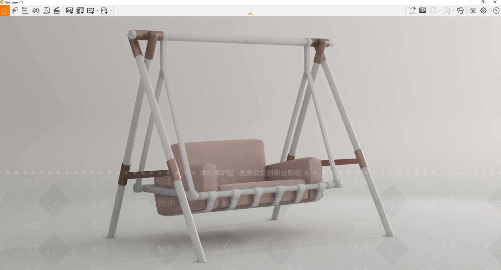 现代户外秋千SU模型下载【ID:1125580340】