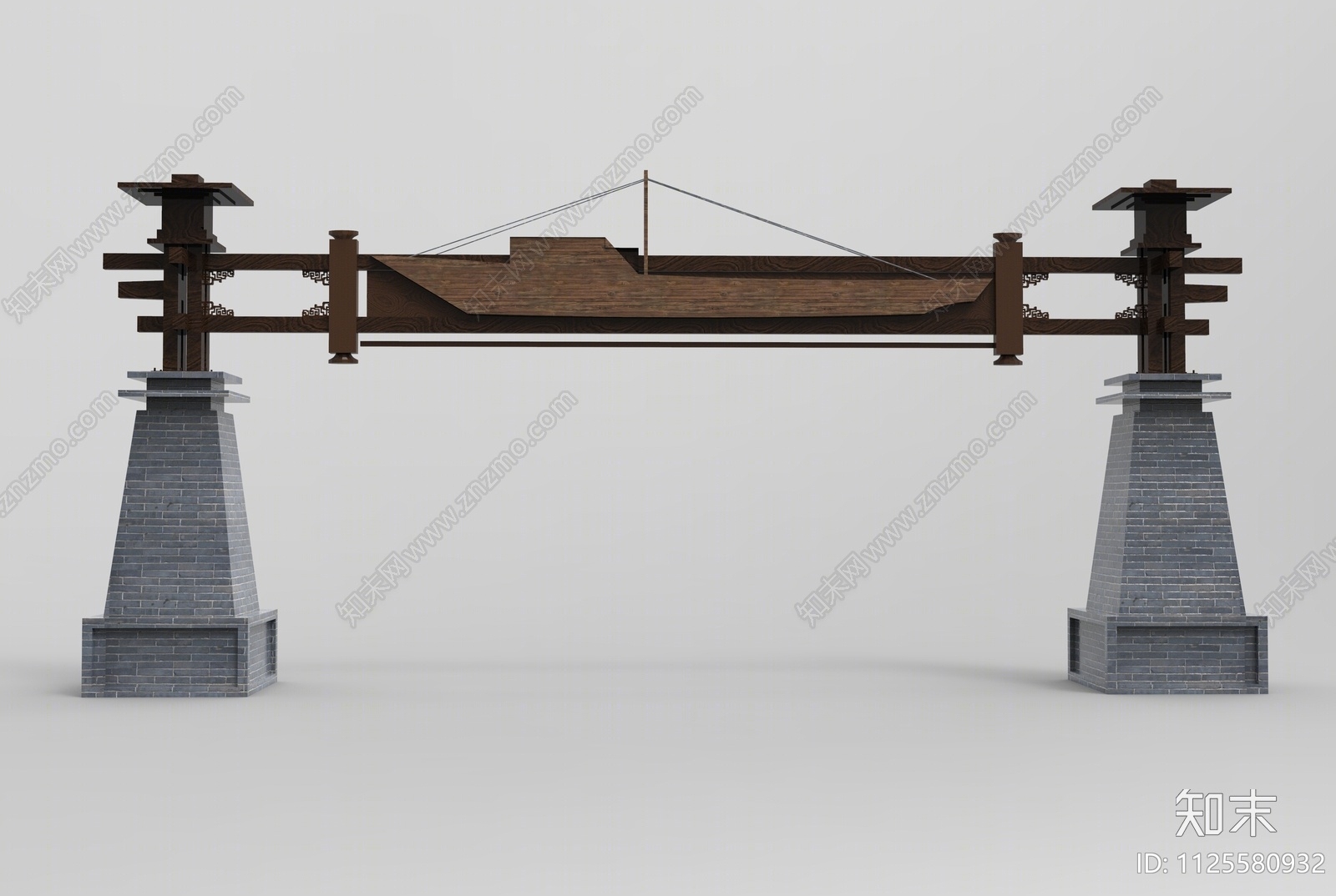 中式牌坊牌楼SU模型下载【ID:1125580932】