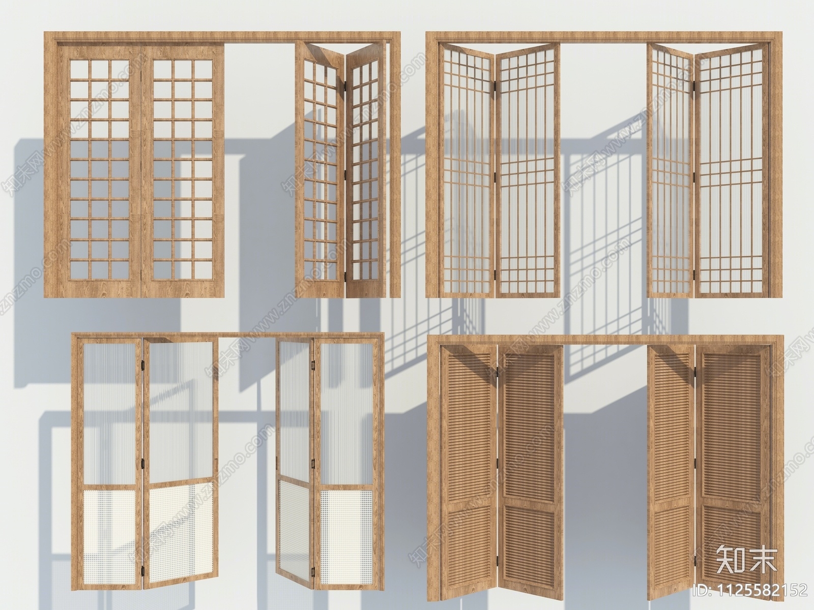 日式折叠门3D模型下载【ID:1125582152】