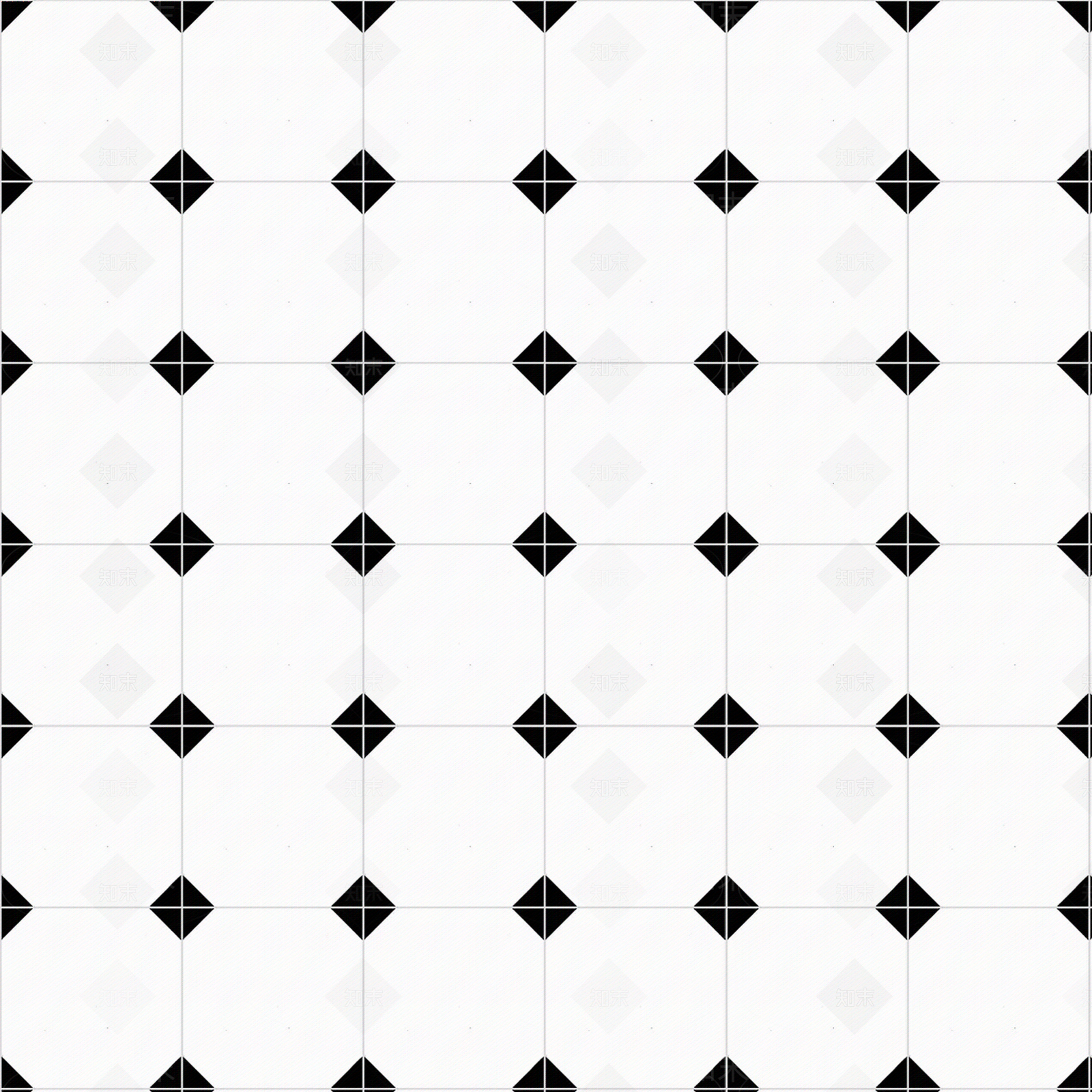 法式黑白方格花砖贴图下载【ID:1125592097】