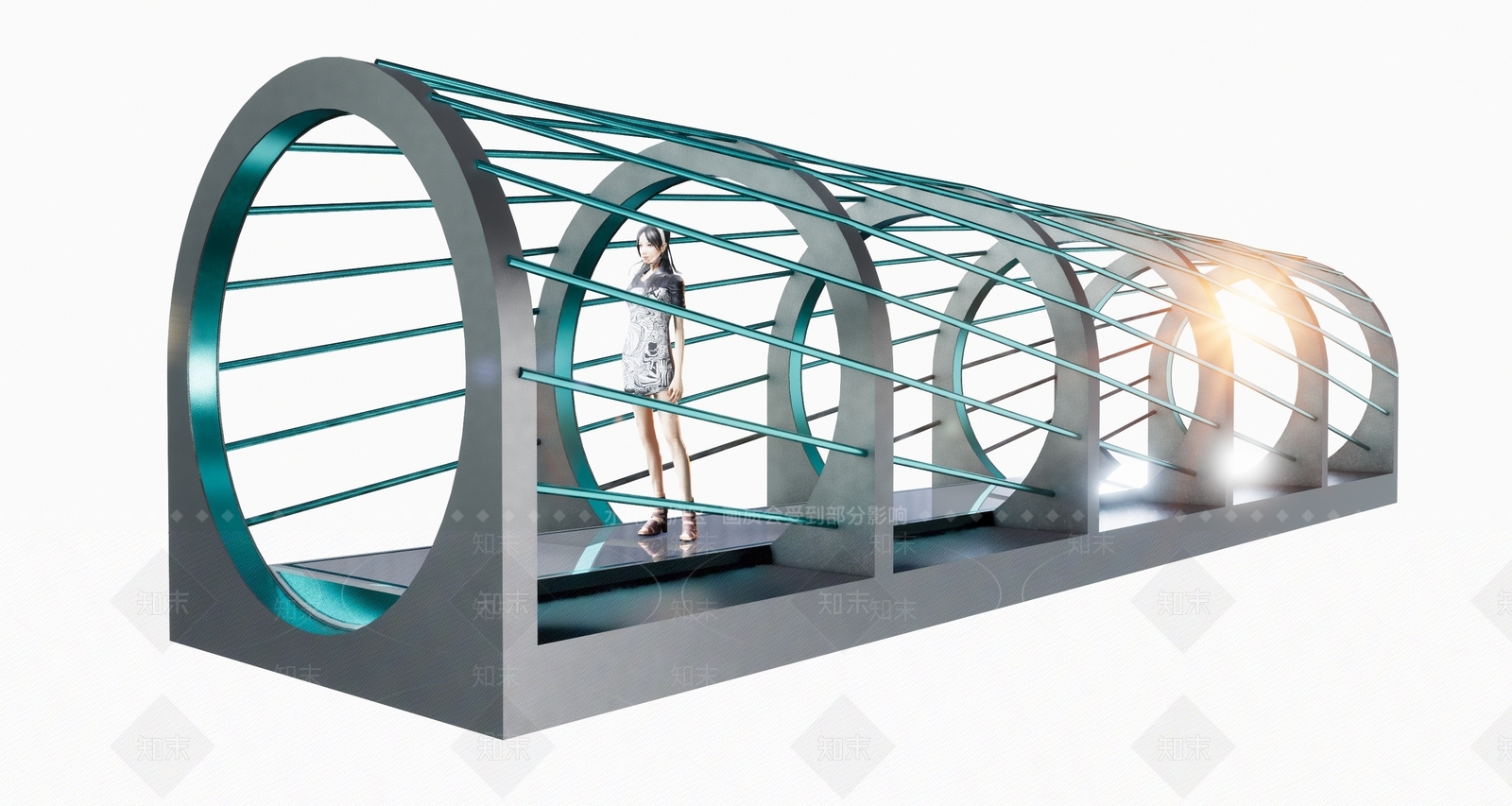 走秀T台SU模型下载【ID:1125596272】