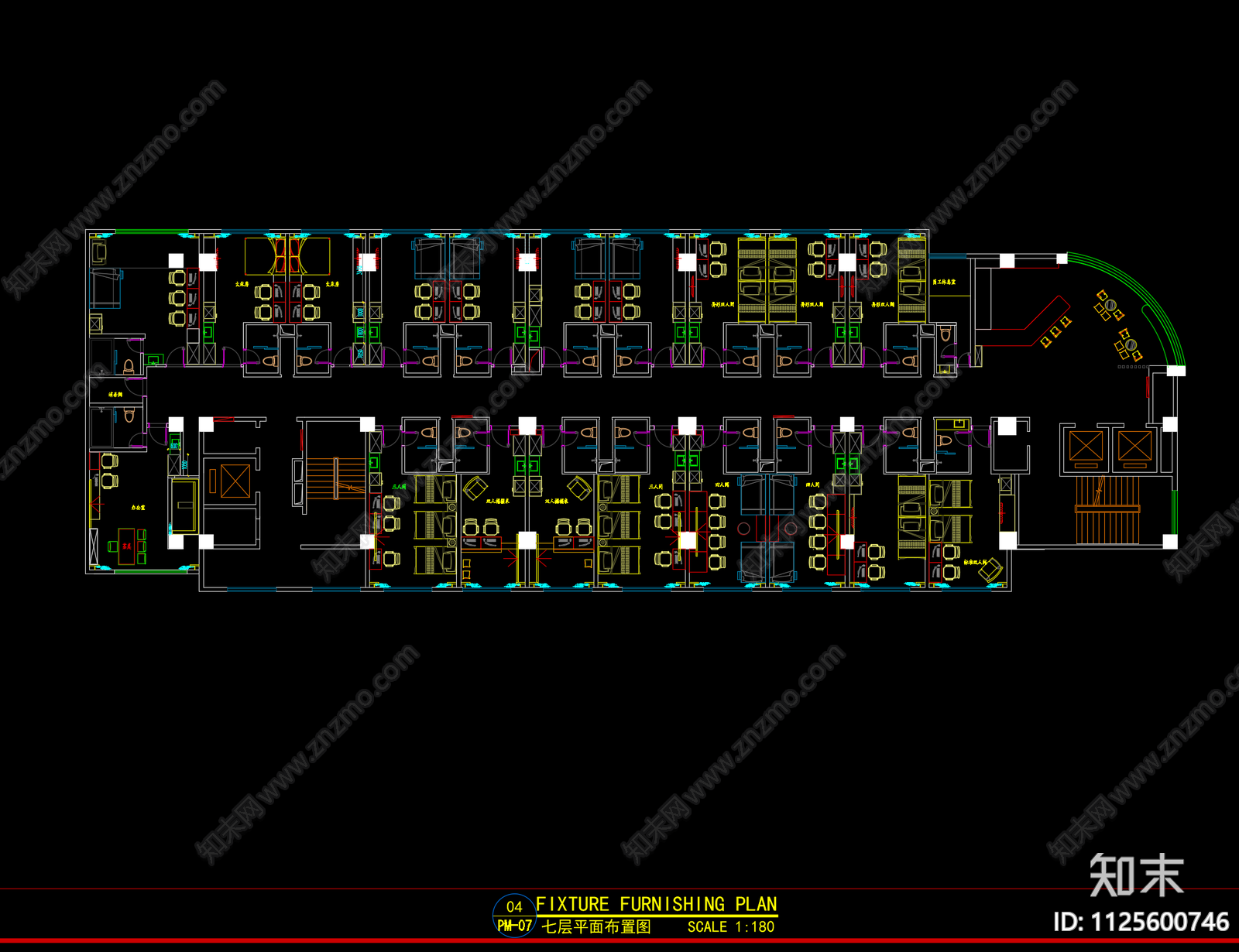 现代电竞酒店空间施工图下载【ID:1125600746】