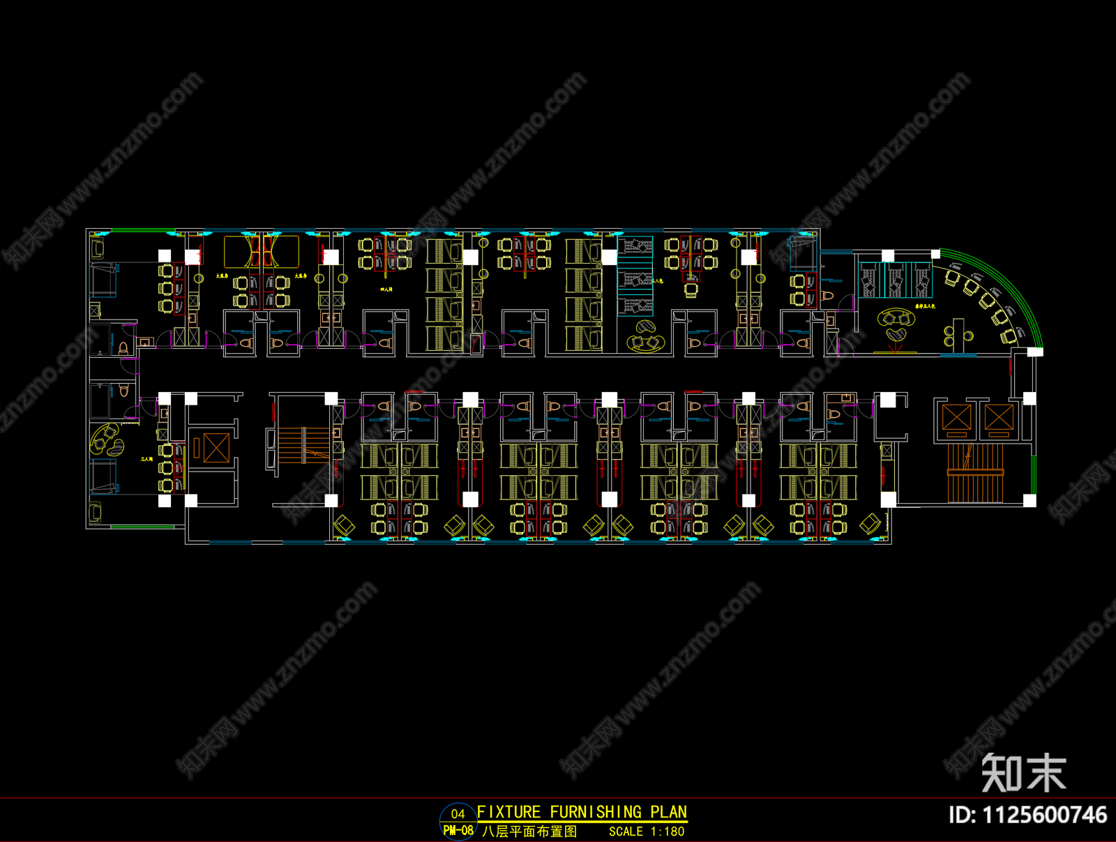 现代电竞酒店空间施工图下载【ID:1125600746】