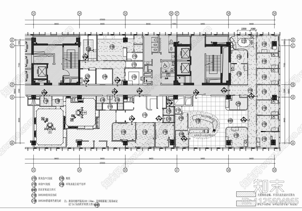 医院门诊部CADcad施工图下载【ID:1125604865】