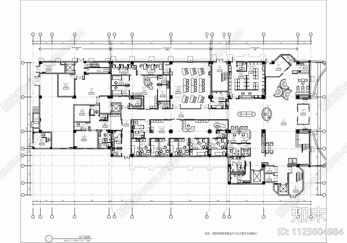 七层妇产科医院CAD施工图cad施工图下载【ID:1125604984】