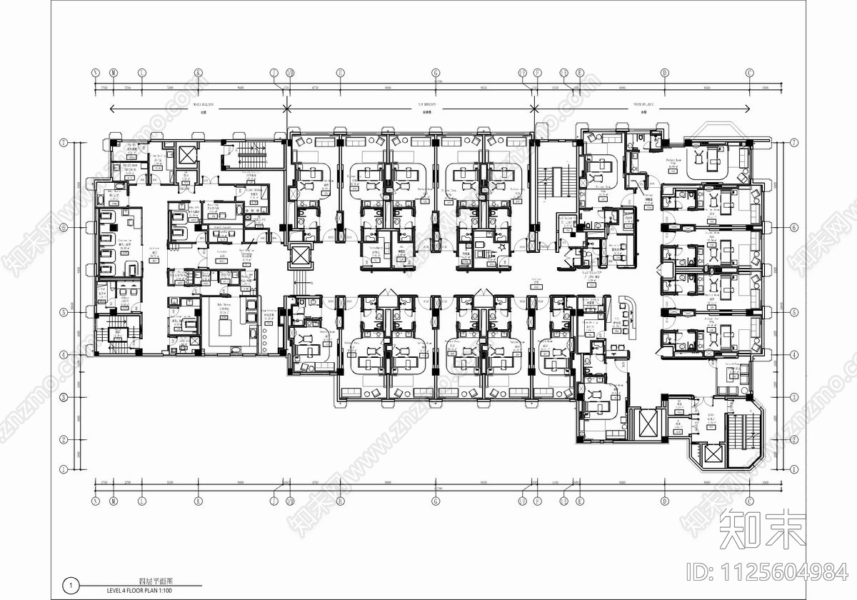 七层妇产科医院CAD施工图cad施工图下载【ID:1125604984】