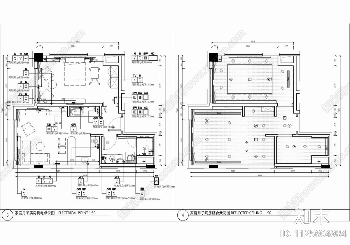 七层妇产科医院CAD施工图cad施工图下载【ID:1125604984】