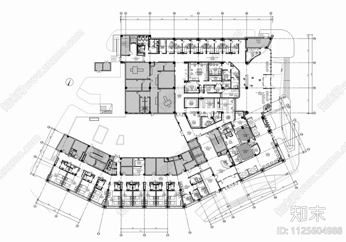 大型医院CAD施工图cad施工图下载【ID:1125604988】