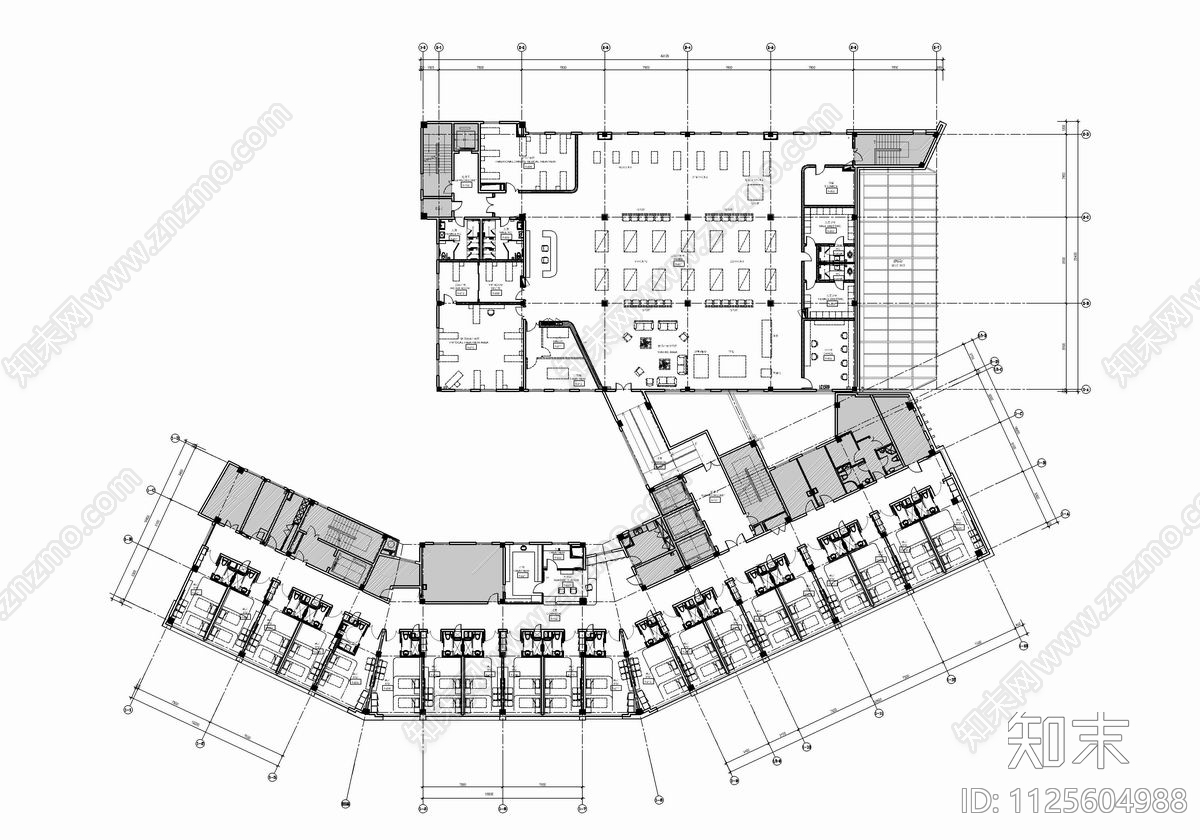 大型医院CAD施工图cad施工图下载【ID:1125604988】