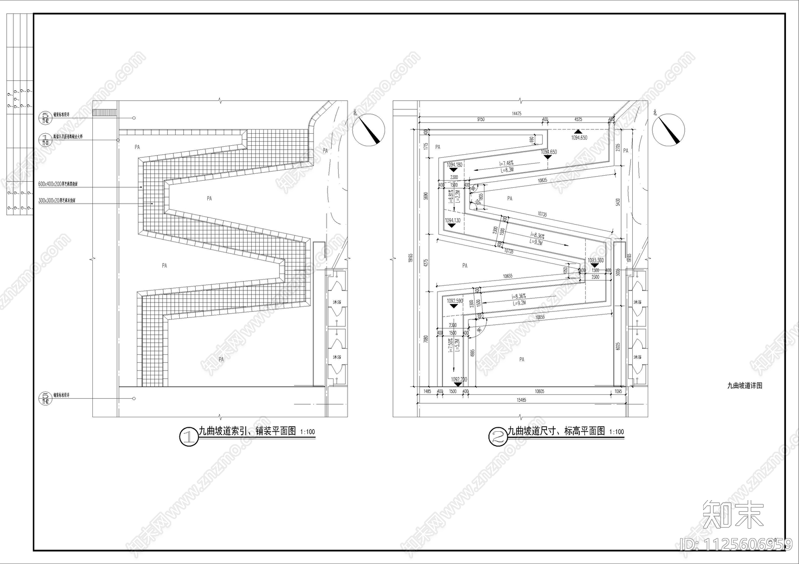 现代简约住宅大区景观方案cad施工图下载【ID:1125606959】