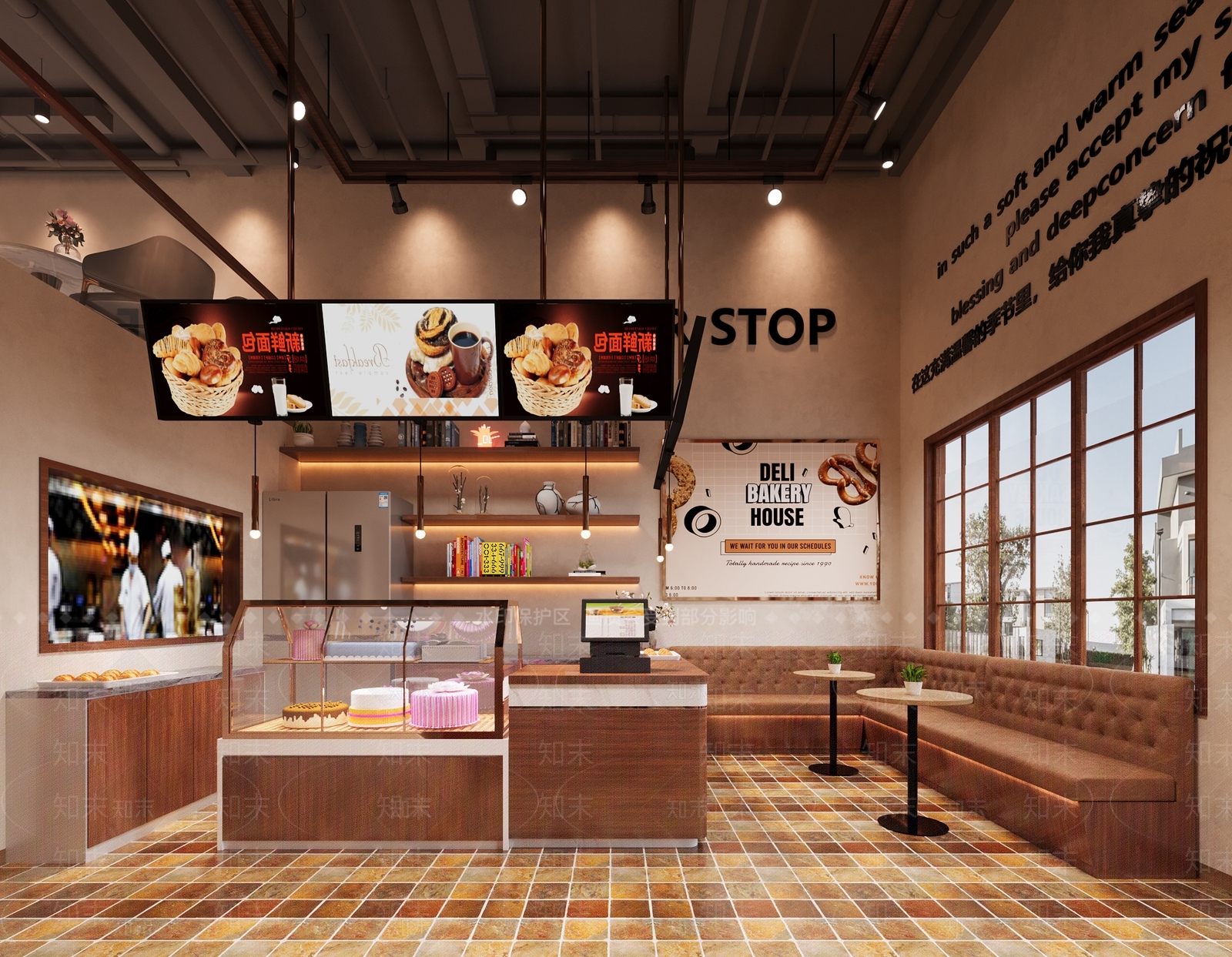 现代面包烘焙店3D模型下载【ID:1125609397】