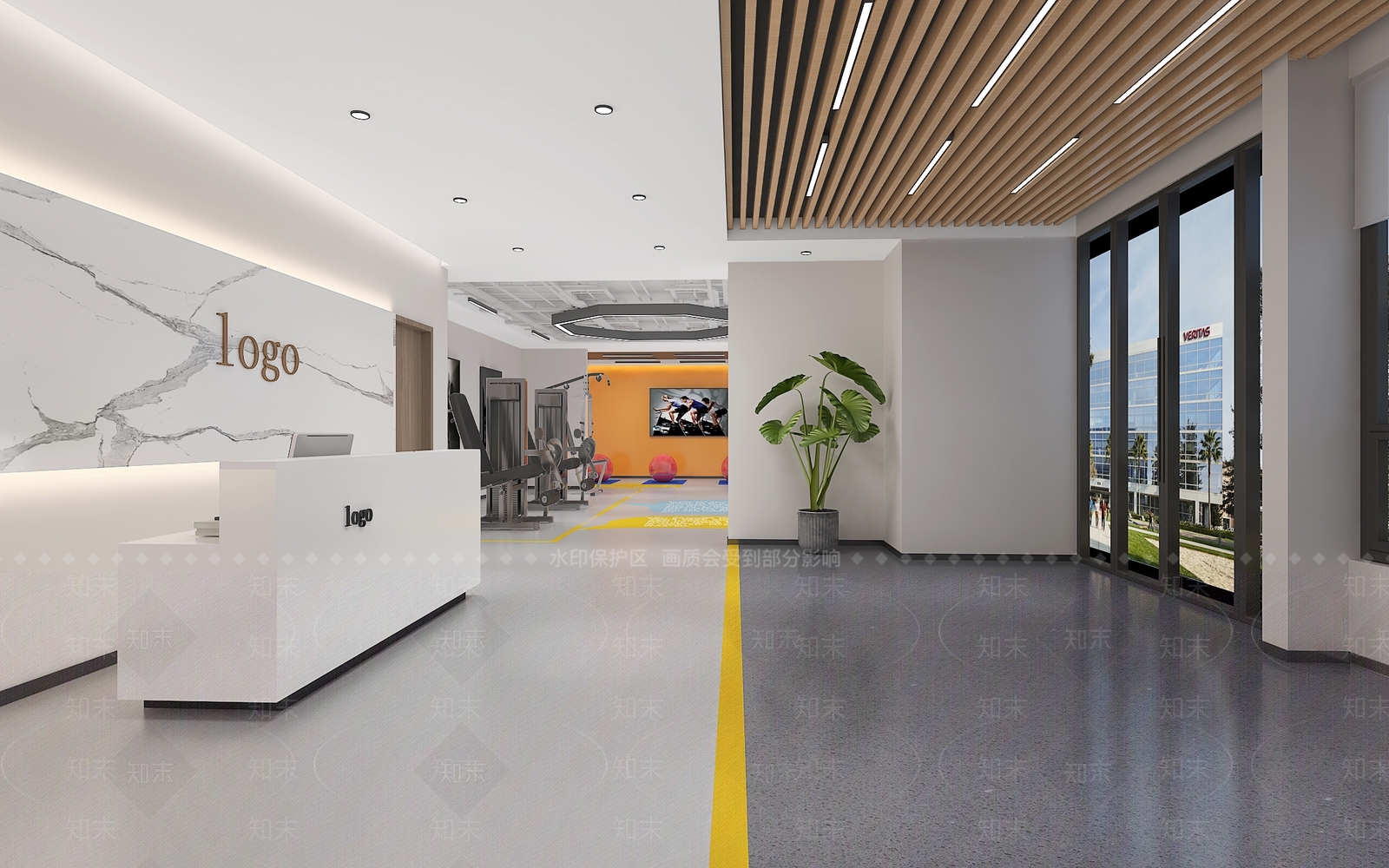 现代健身房3D模型下载【ID:1125618074】