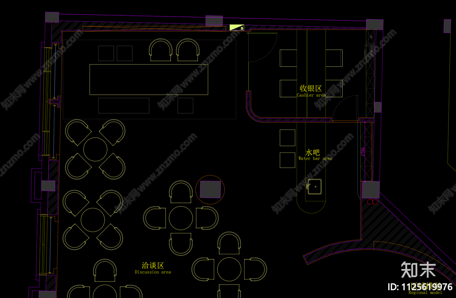 现代简约东莞众筑售楼处室内施工图cad施工图下载【ID:1125619976】