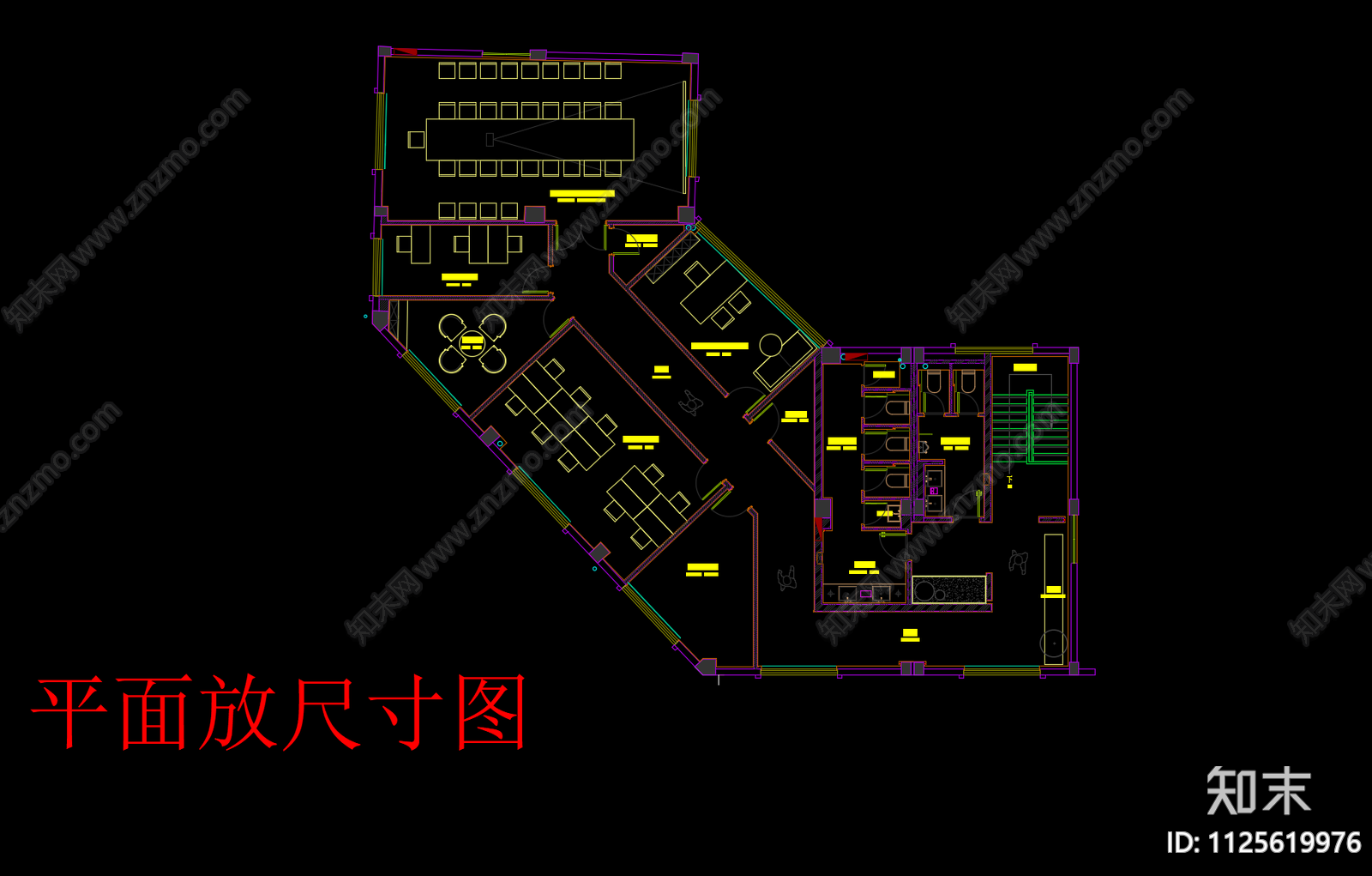 现代简约东莞众筑售楼处室内施工图cad施工图下载【ID:1125619976】
