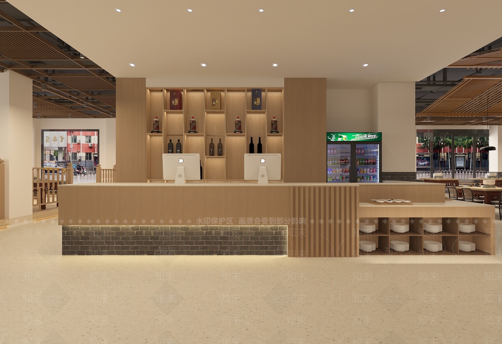 新中式火锅店3D模型下载【ID:1125621591】