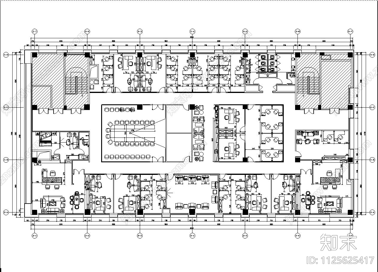 医院办公空间装饰图cad施工图下载【ID:1125625417】