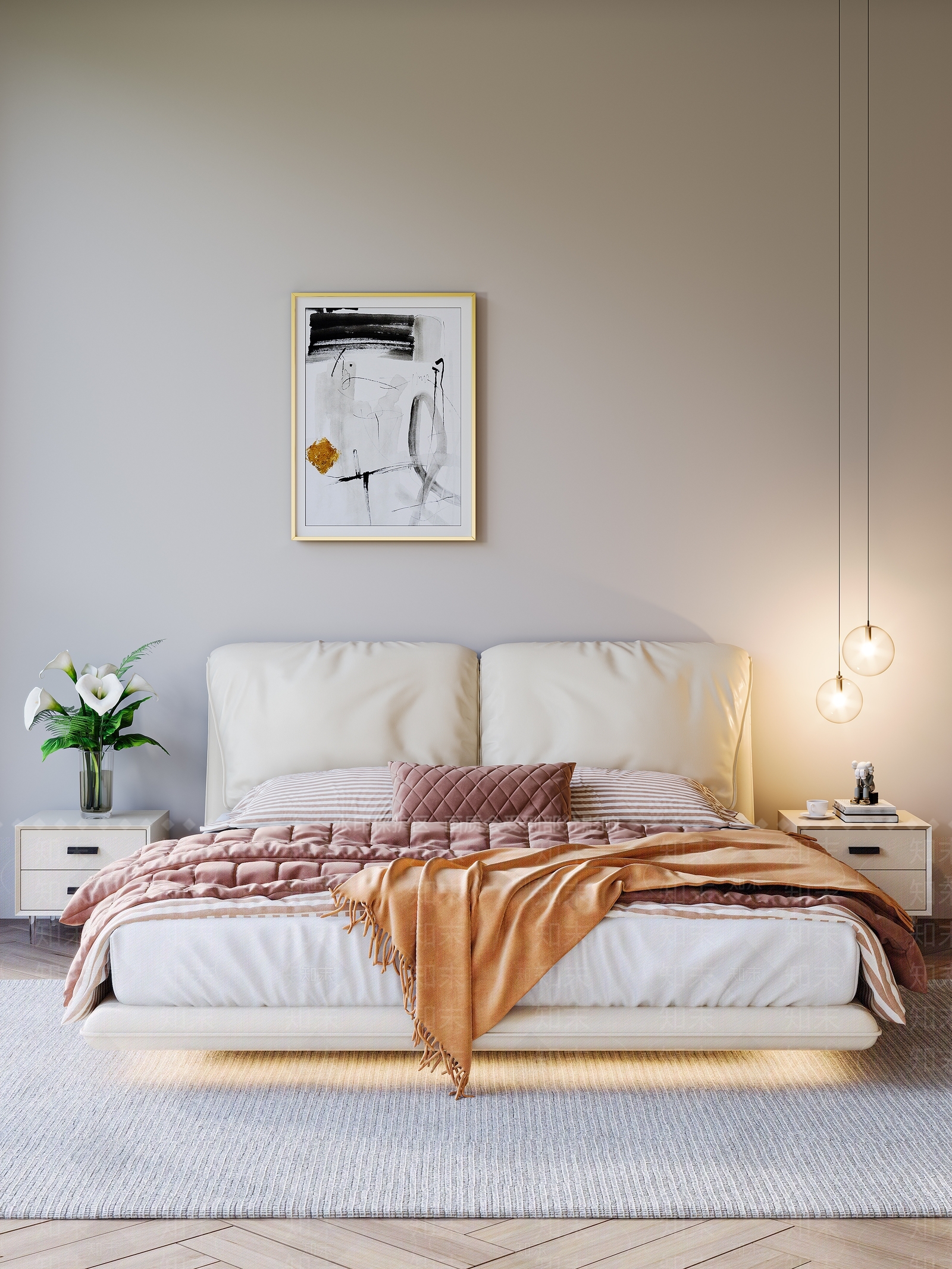 现代大象耳朵悬浮床3D模型下载【ID:1125626247】