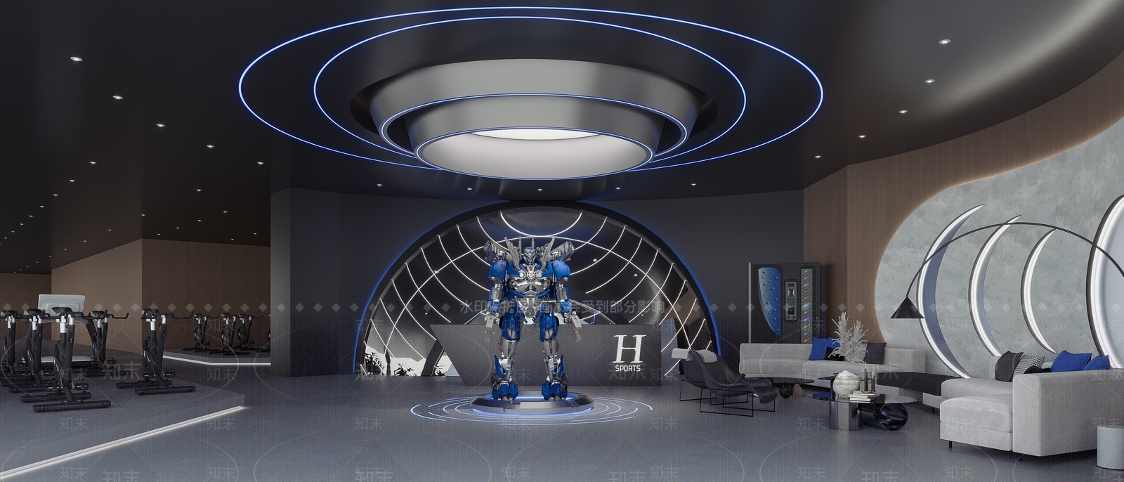 现代健身房3D模型下载【ID:1125627250】_知末3d模型网