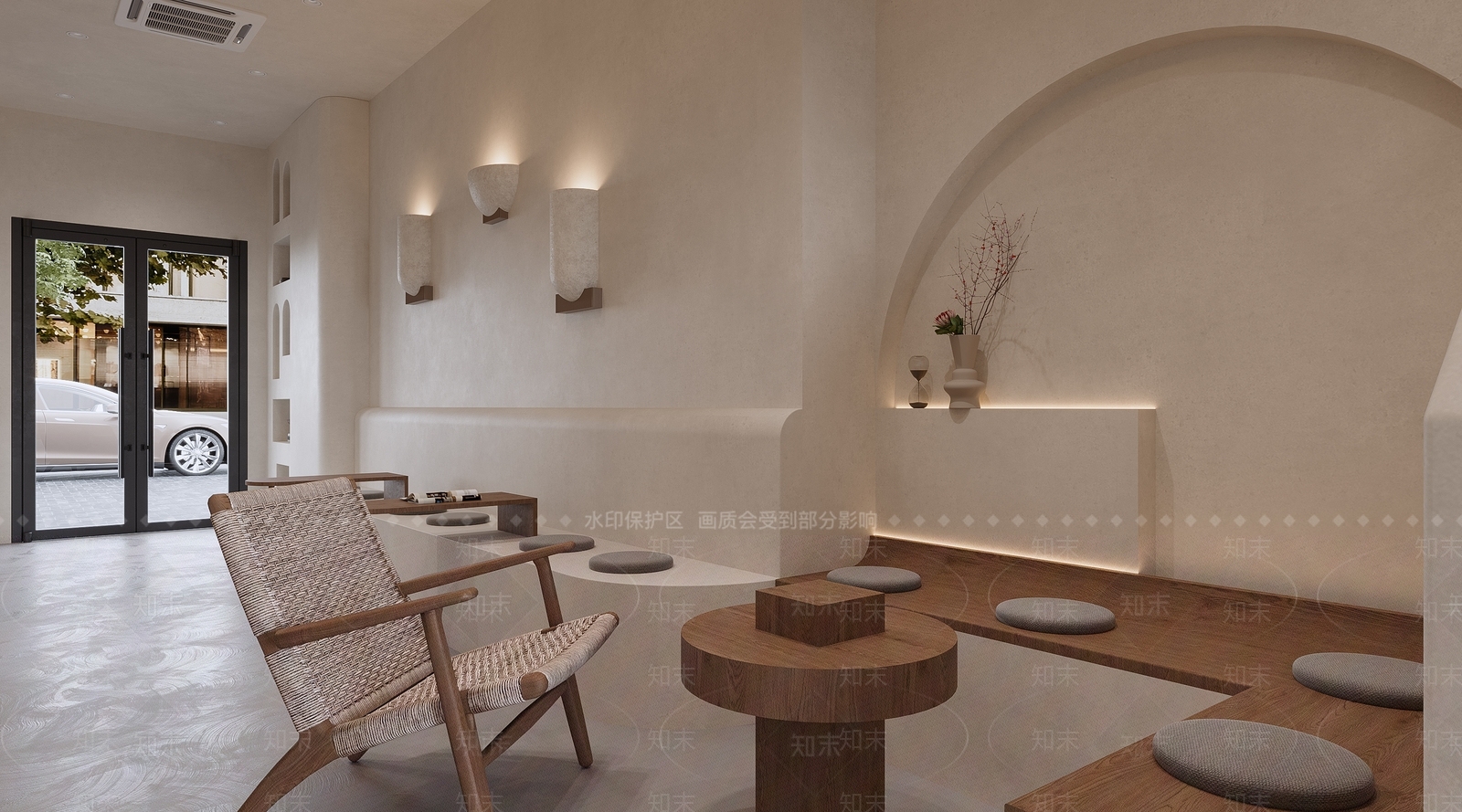 侘寂风奶茶店3D模型下载【ID:1125628566】