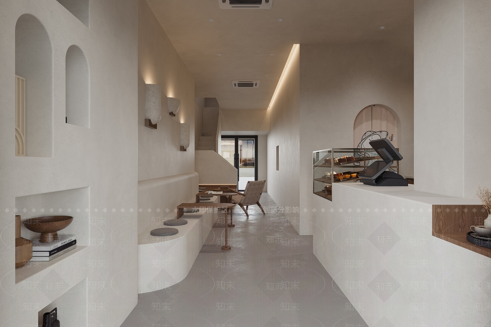 侘寂风奶茶店3D模型下载【ID:1125628566】