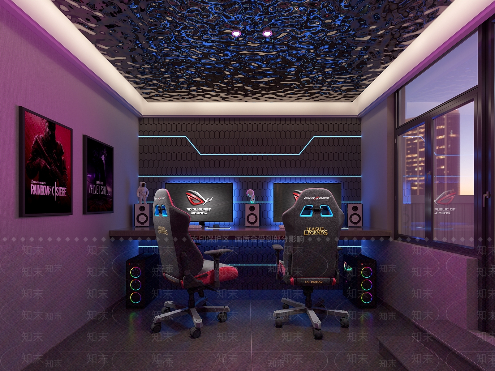 现代电竞房3D模型下载【ID:1125630700】