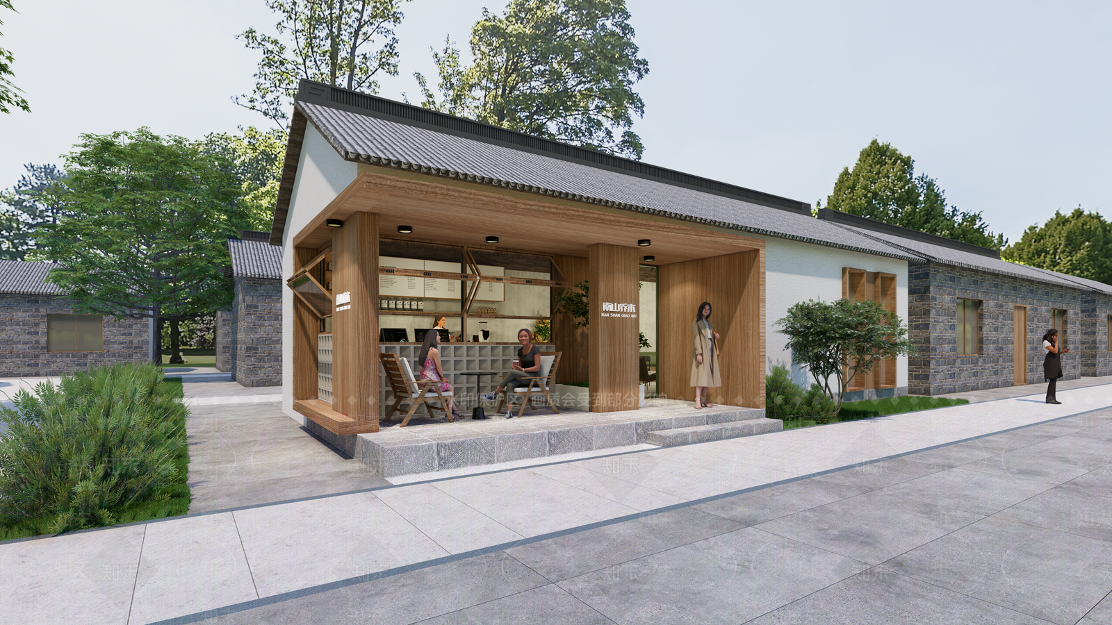 现代餐饮建筑SU模型精品下载_SketchUp模型_知末网