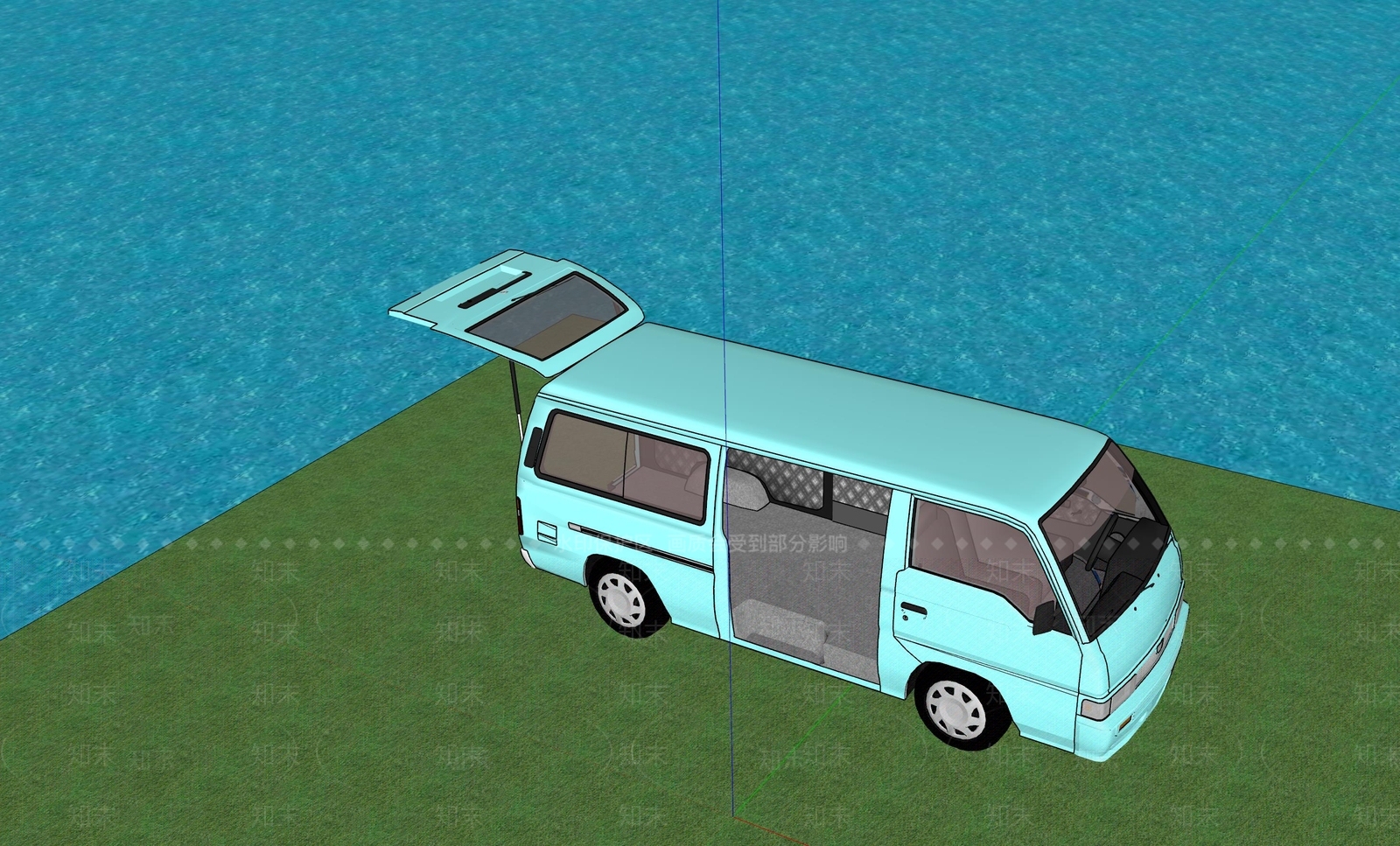 景点面包车SU模型下载【ID:1125640093】