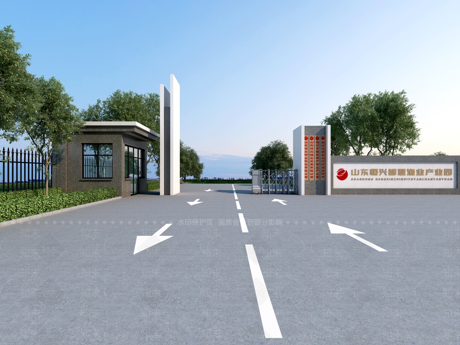 现代公司大门3D模型下载【ID:1125712998】