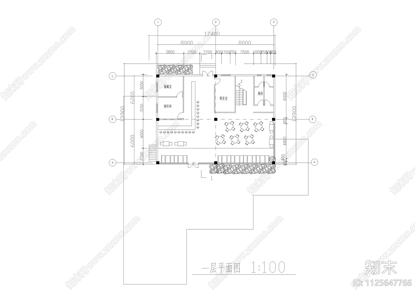 咖啡馆建筑方案图施工图下载【ID:1125647766】_知末案例馆