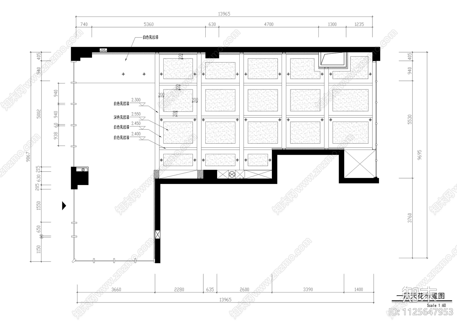 西餐厅室内设计施工图cad施工图下载【ID:1125647953】